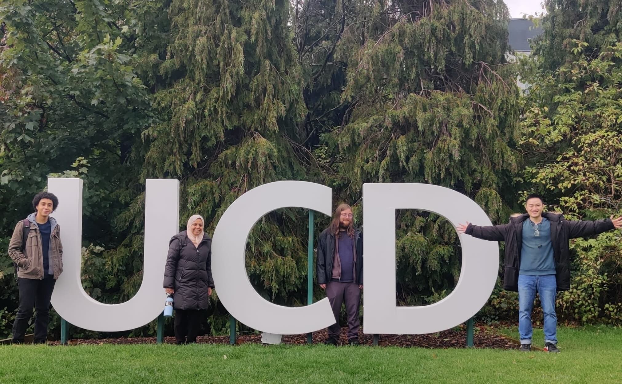 Photo of four AWARE-AI trainees in Dublin, Ireland.