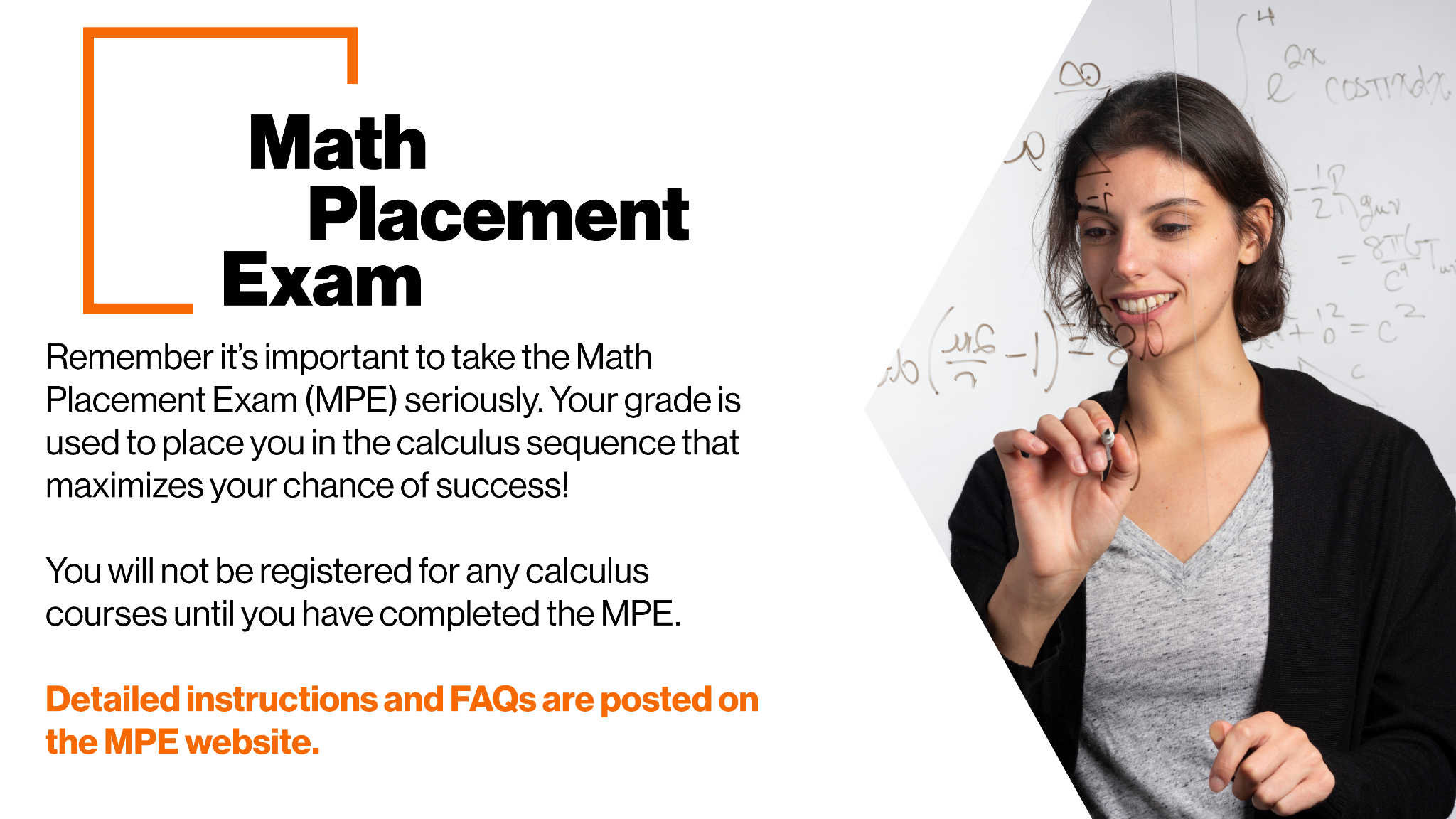 Learn more about the Math Placement Exam