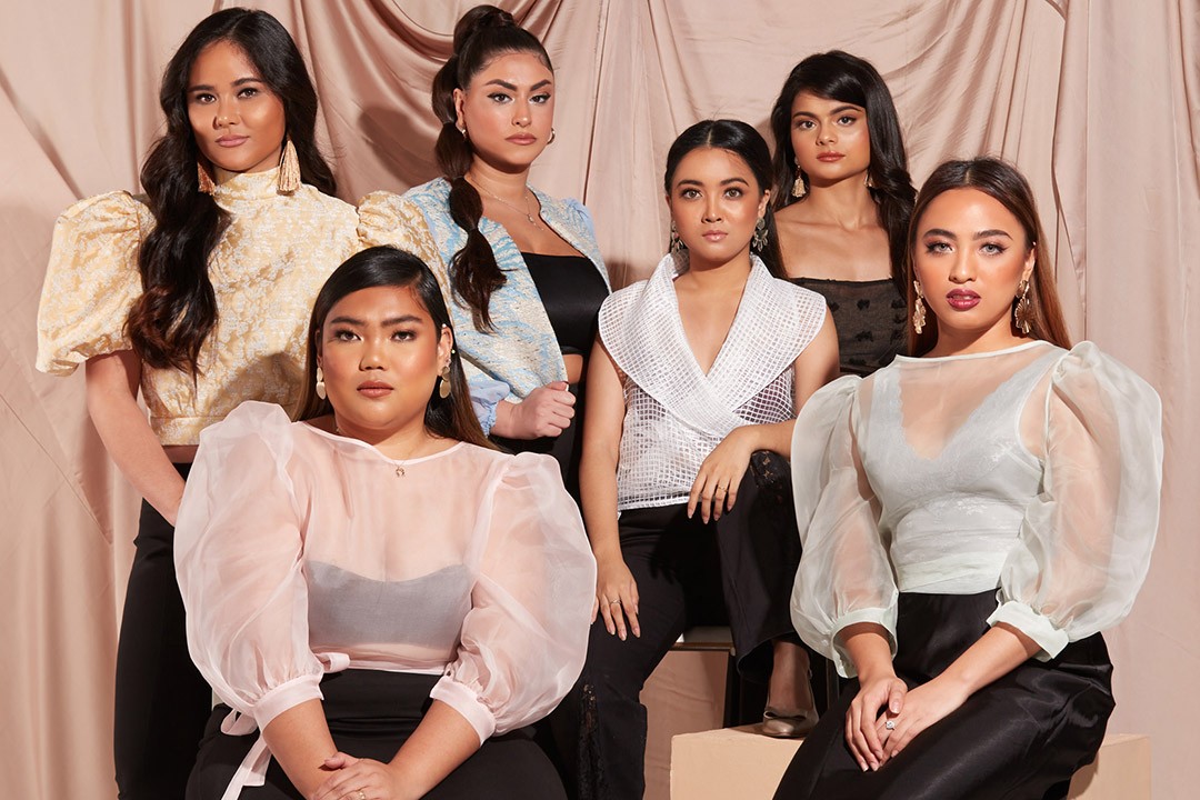 Woman with fancy clothing on