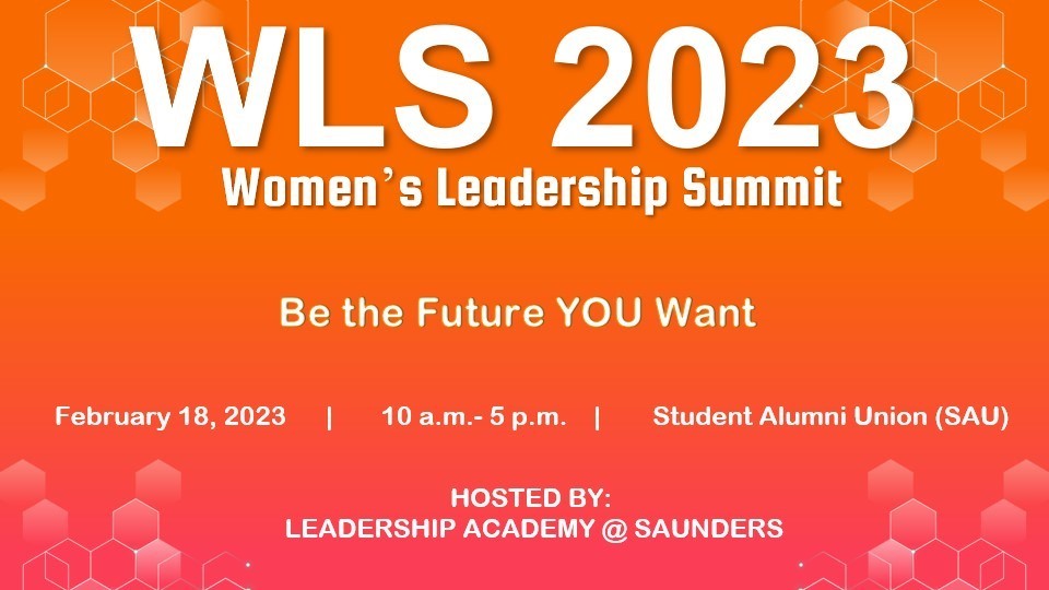 Women's Leadership Summit Graphic of "Be the Future YOU Want" on February 18