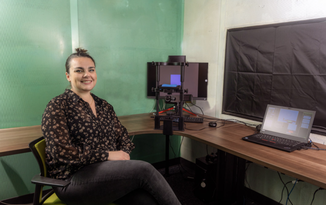Assistant Professor Frances Cooley leads NTID’s Reading and Deafness Lab.