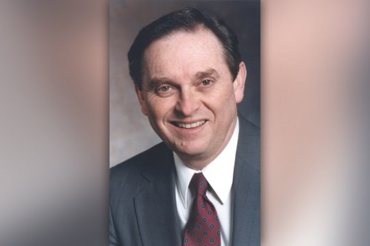 Professor posing for camera