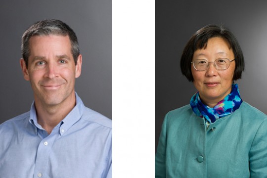 Two portraits side by side