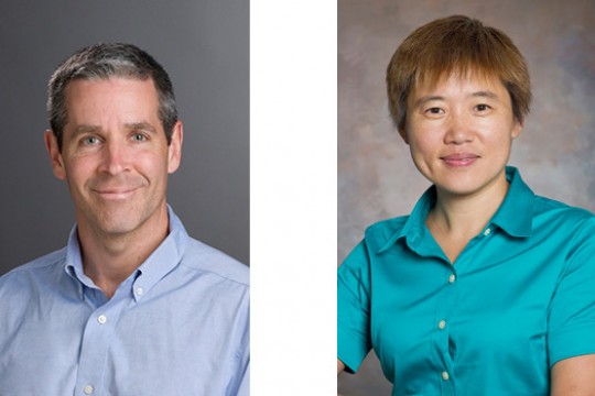 Two portraits side by side