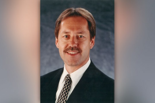 Professor posing for camera