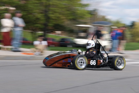 Formula car on track