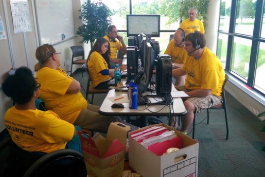 People working in computer lab