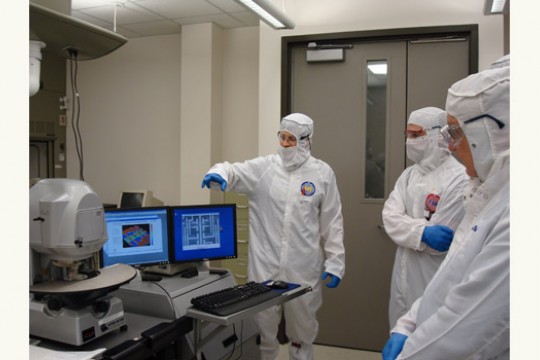 Students working in lab