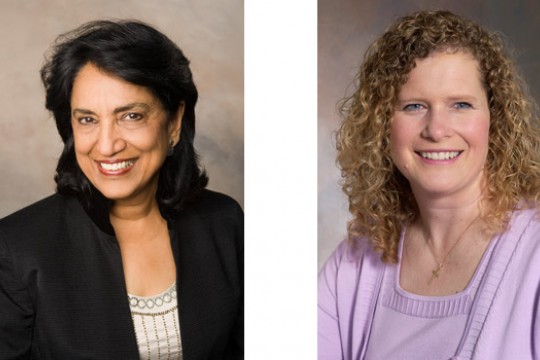 Two portraits side by side