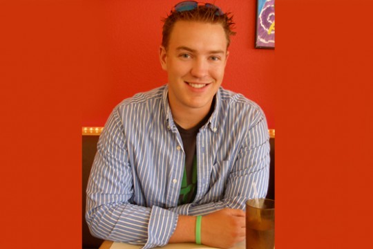 student posing for camera