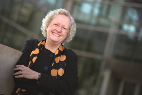 Professor posing for camera