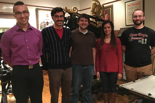 People gathered for picture in room