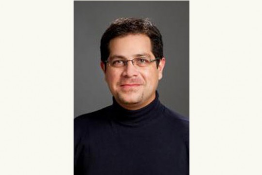 Professor posing for camera