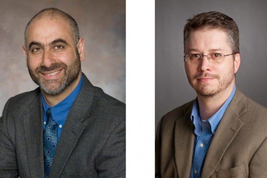 Two portraits side by side