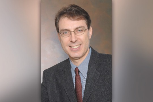 Professor posing for camera