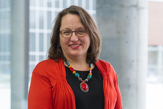 Professor posing for camera