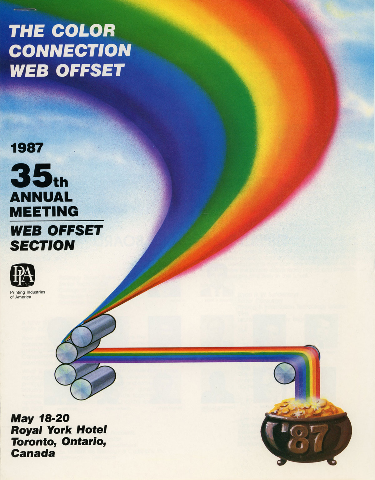 The Color Connection Web Offset 1987 35th annual meeting web offset section May 18-20 Royal York Hotel Toronto, Ontario, Canada