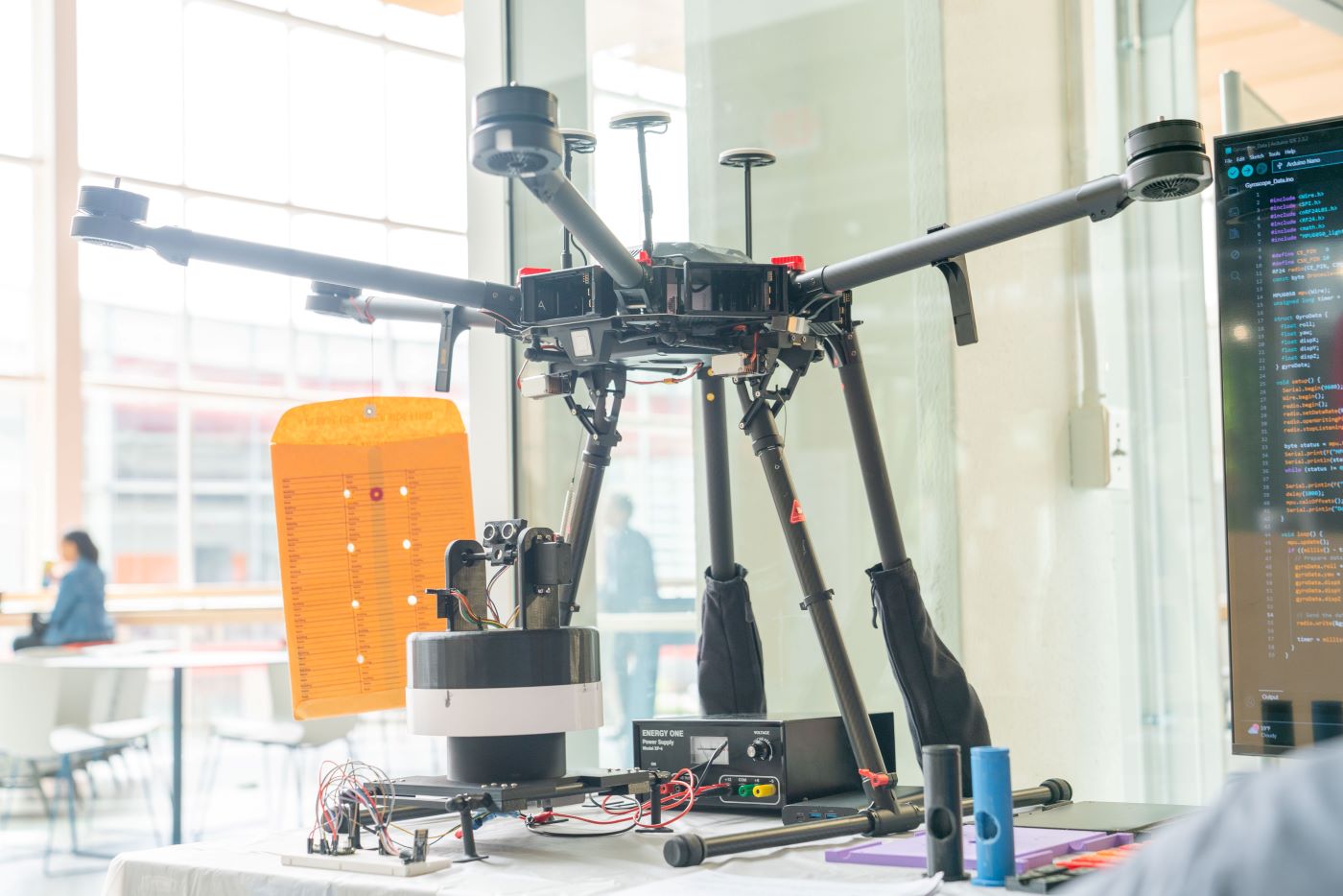 robotics drone in college of engineering technology shed