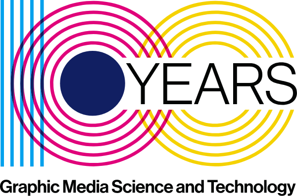 logo that says 100 Years Graphic Media Science and Technology