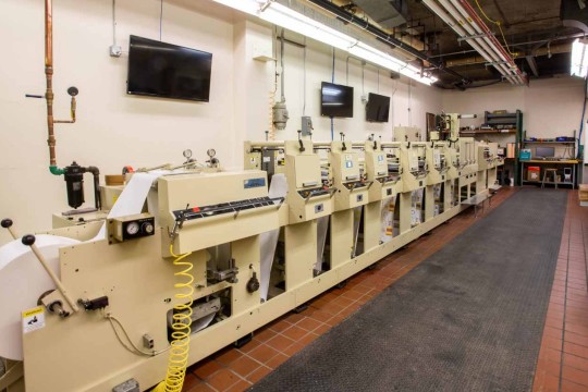 The flexographic printing press is ubiquitous in high-volume package and label printing operations; GMST students work hands-on with every aspect of package production to gain an appreciation for the key factors and variables required for quality print production.