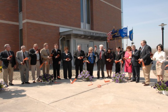 People gathered for facility opening