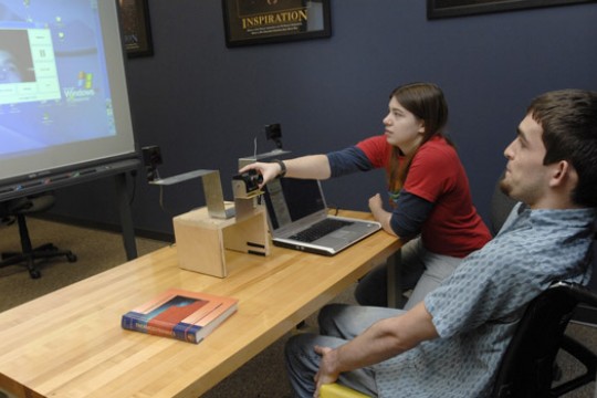Students testing machine