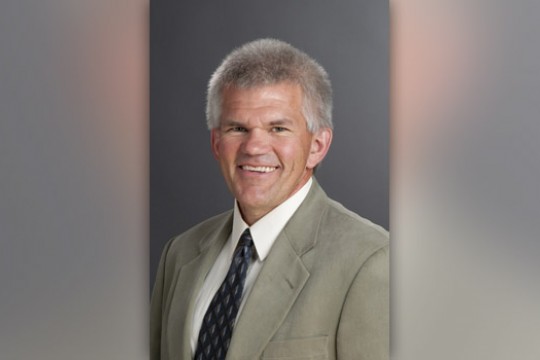 Professor posing for camera