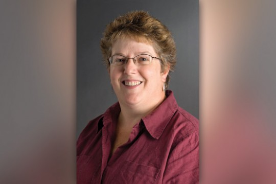 Professor posing for camera