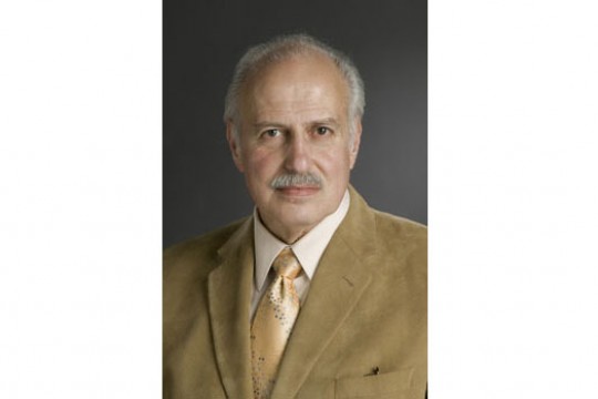 Professor posing for camera