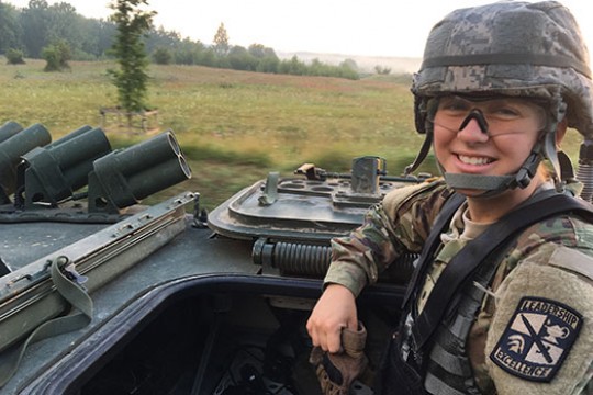 Phylicia Matusz  in uniform.