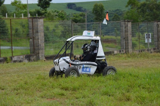 Cart driving on course