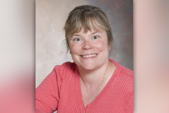 Professor posing for camera