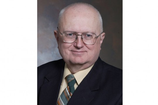 Professor posing for camera