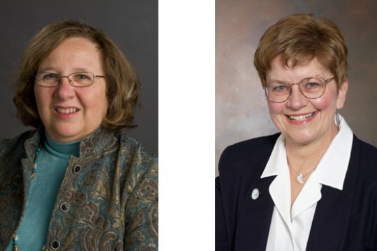 Two portraits side by side