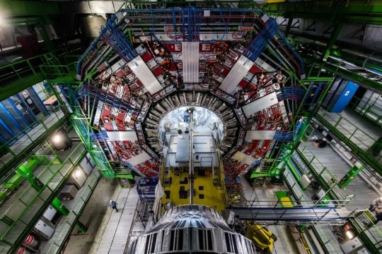 The Large Hadron Collider near Geneva, Switzerland. 