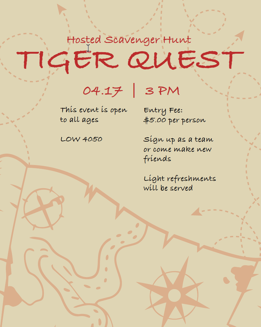 Tiger Quest flyer