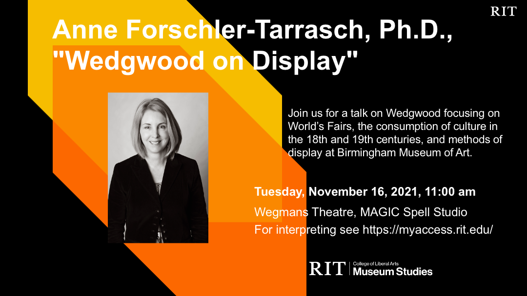 black box with orange and yellow upper left to middle right diagonal decorative chevrons. Image of speaker at center bottom.