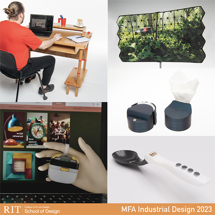 A graphic with pictures of student designs.