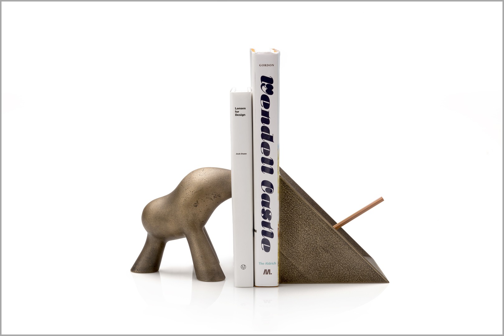Bookends designed by Wendell Castle and Josh Owen.