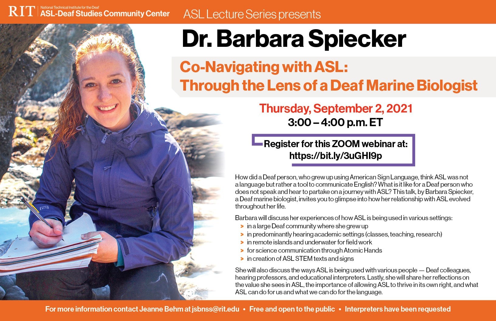ASL Lecture Series Presents Dr. Barbara Spiecker 