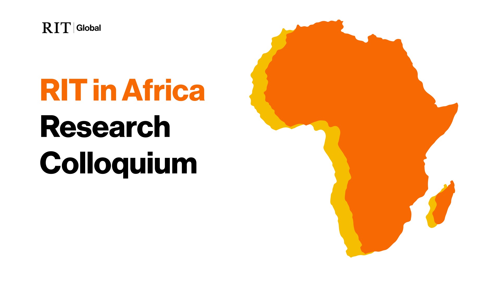 Title of colloquium on the right and map of Africa on the left