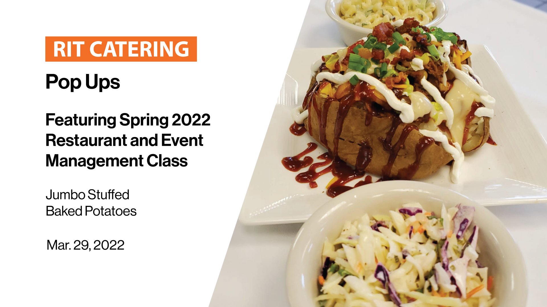 RIT Catering Pop Up: Jumbo Stuffed Baked Potatoes