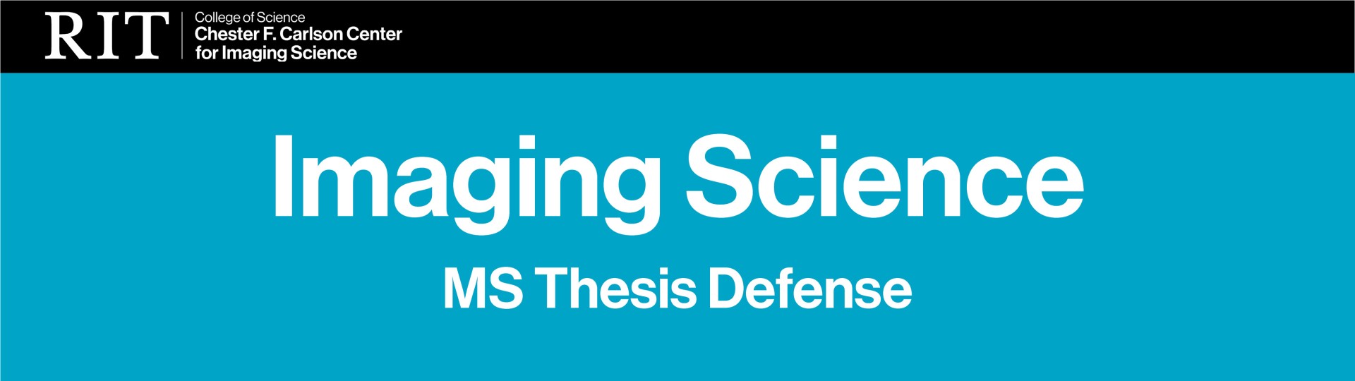 Imaging Science Thesis Defense
