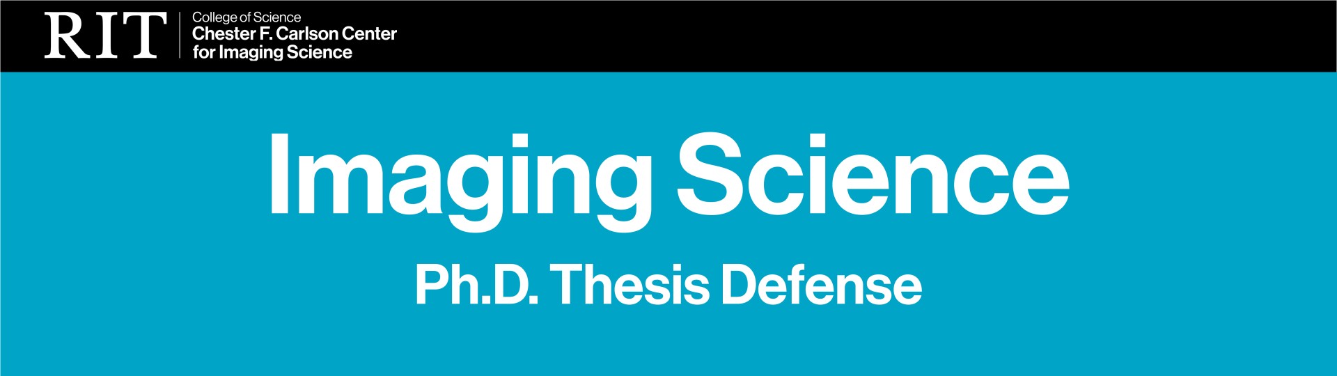 imaging science ph.d. banner