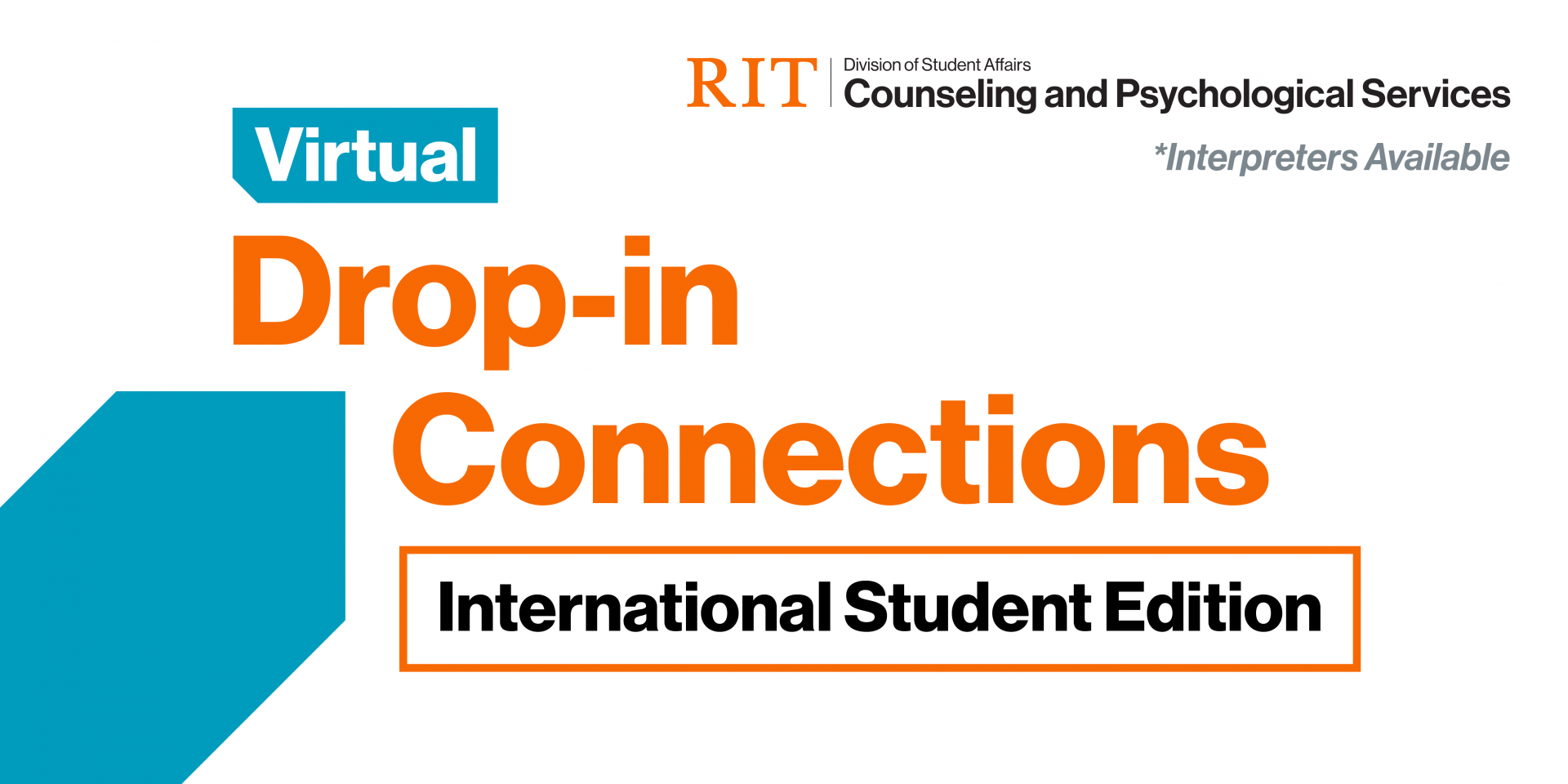 Counseling and Psychological Services Virtual Drop-In Connections: International Student Edition