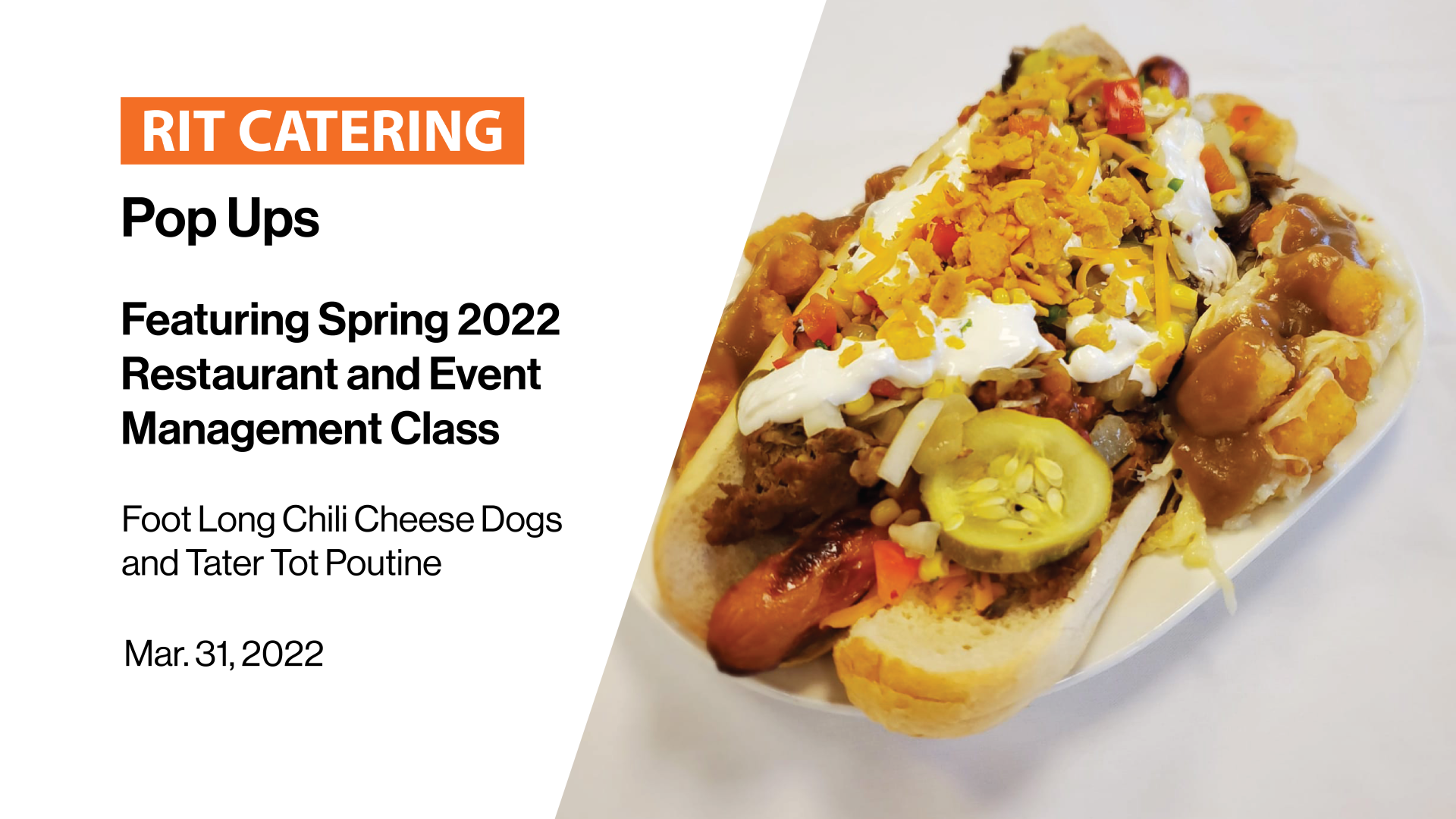 RIT Catering Pop Up: Chili Dogs