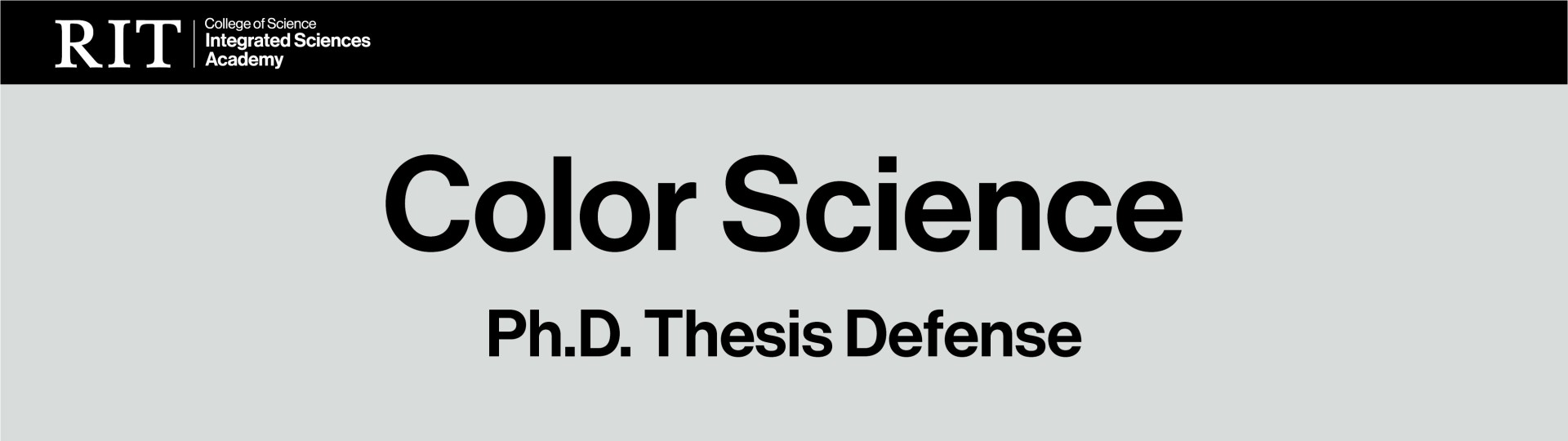 Color Science Ph.D Defense banner