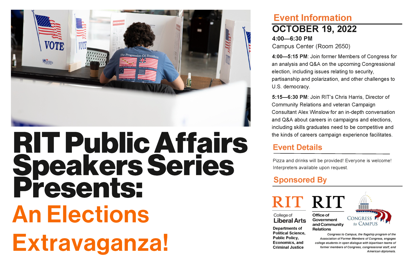 RIT Public Affairs Speakers Series