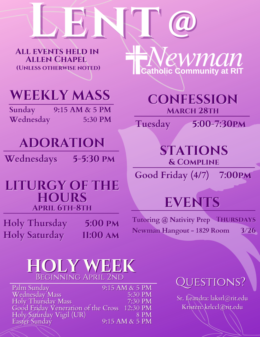 Lent Schedule