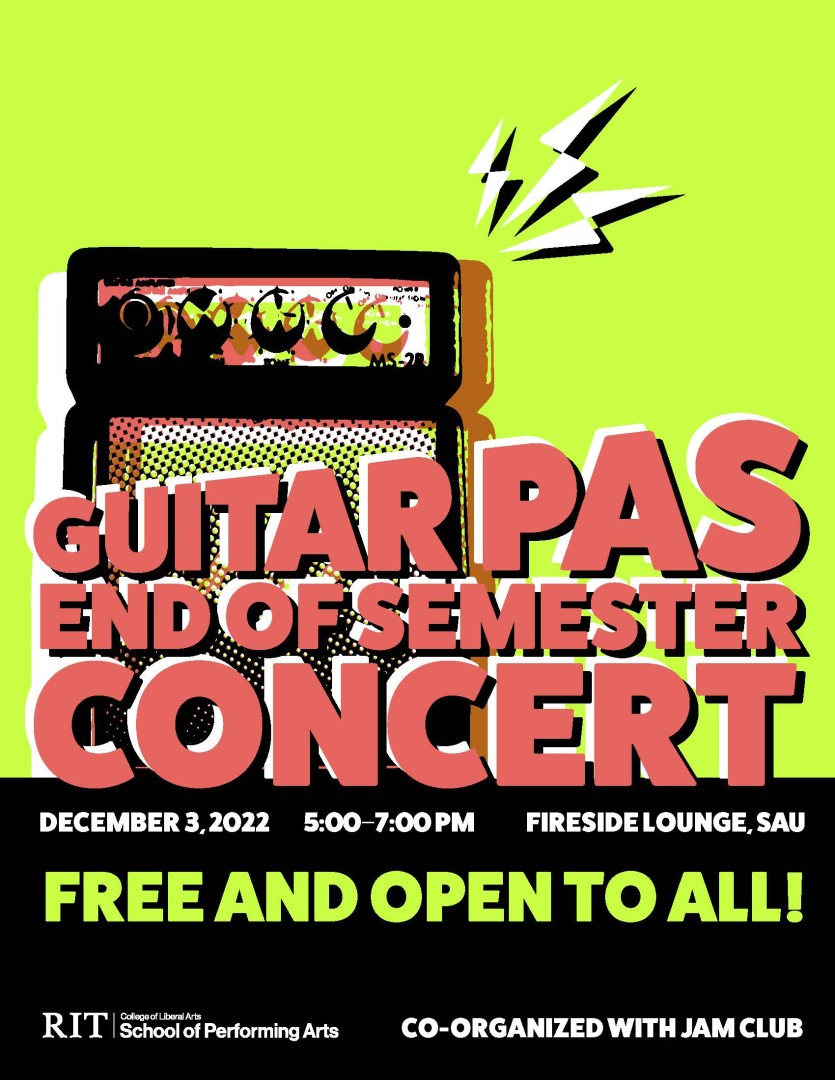 Guitar PAS End of Semester Concert Poster